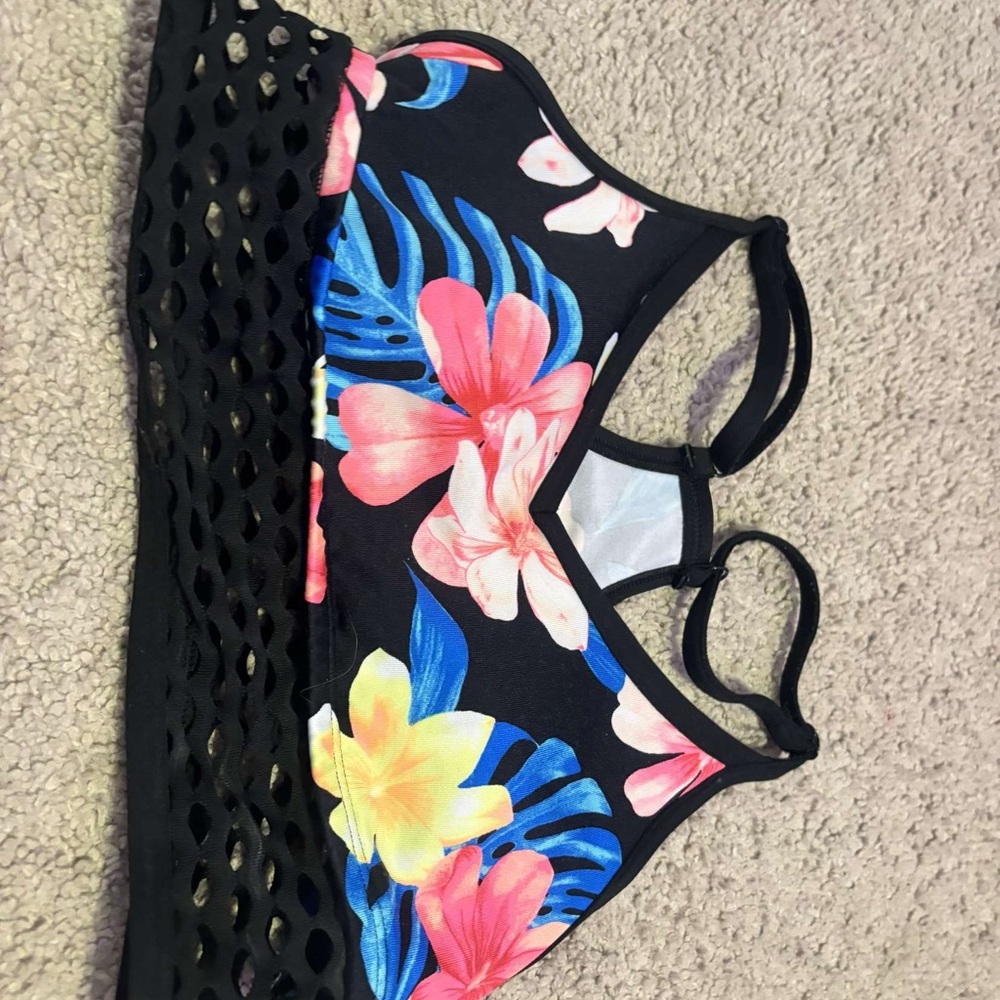 Floral sports bra